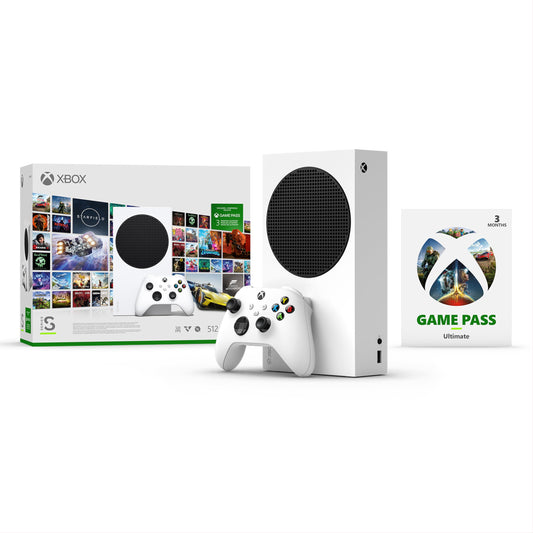 Xbox Series S Starter Bundle - Includes hundreds of games with Game Pass Ultimate 3 Month Membership - 512GB SSD All-Digital Gaming Console