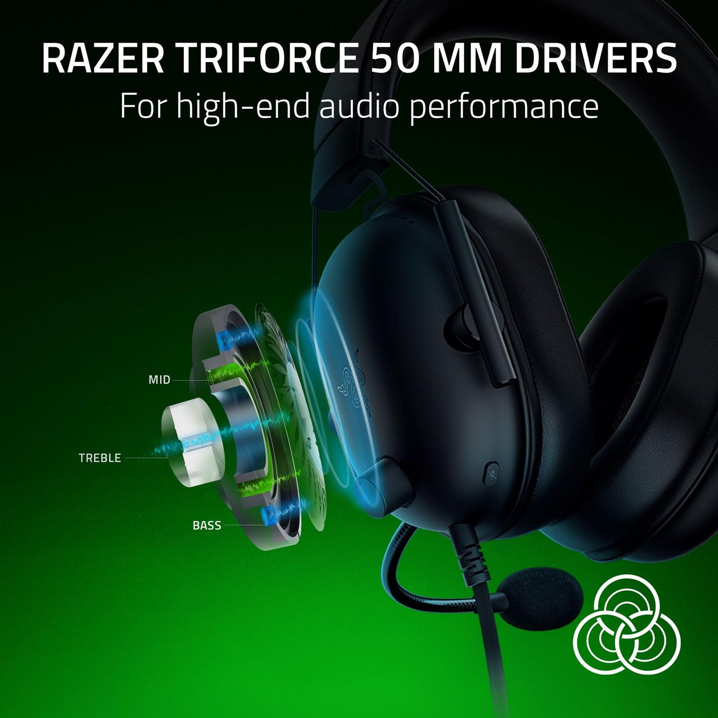 Razer BlackShark V2 X Xbox Gaming Headset: 50mm Drivers - Cardioid Mic - Lightweight - Comfortable, Noise Isolating Earcups - for Xbox Series X, Series S, PS5, PC, Switch via 3.5mm Audio Jack - Black