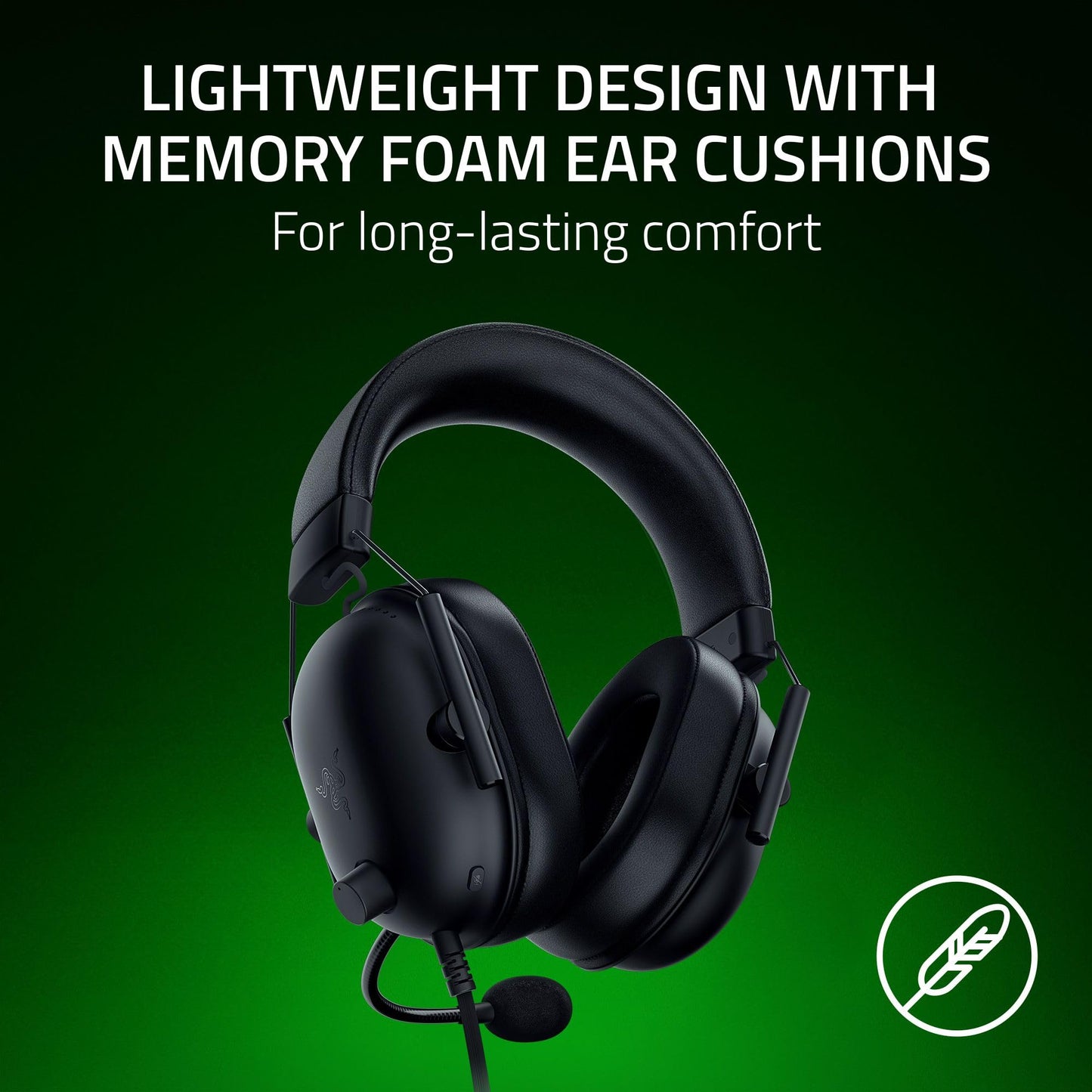 Razer BlackShark V2 X Xbox Gaming Headset: 50mm Drivers - Cardioid Mic - Lightweight - Comfortable, Noise Isolating Earcups - for Xbox Series X, Series S, PS5, PC, Switch via 3.5mm Audio Jack - Black