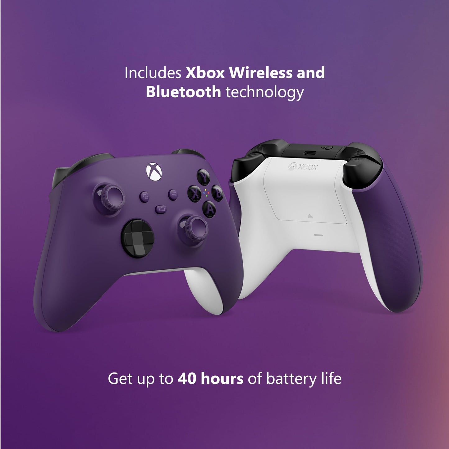 Xbox Core Wireless Gaming Controller – Astral Purple – Xbox Series X|S, Xbox One, Windows PC, Android, and iOS