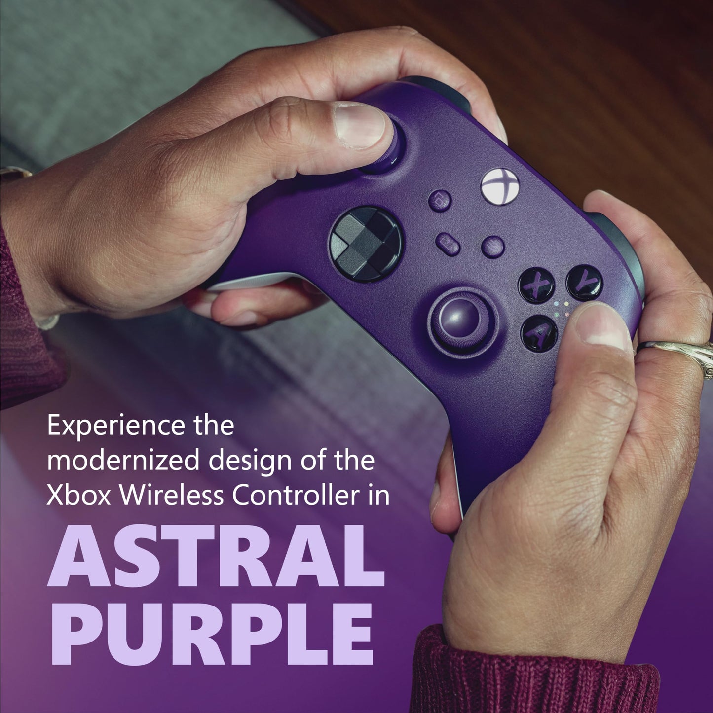 Xbox Core Wireless Gaming Controller – Astral Purple – Xbox Series X|S, Xbox One, Windows PC, Android, and iOS