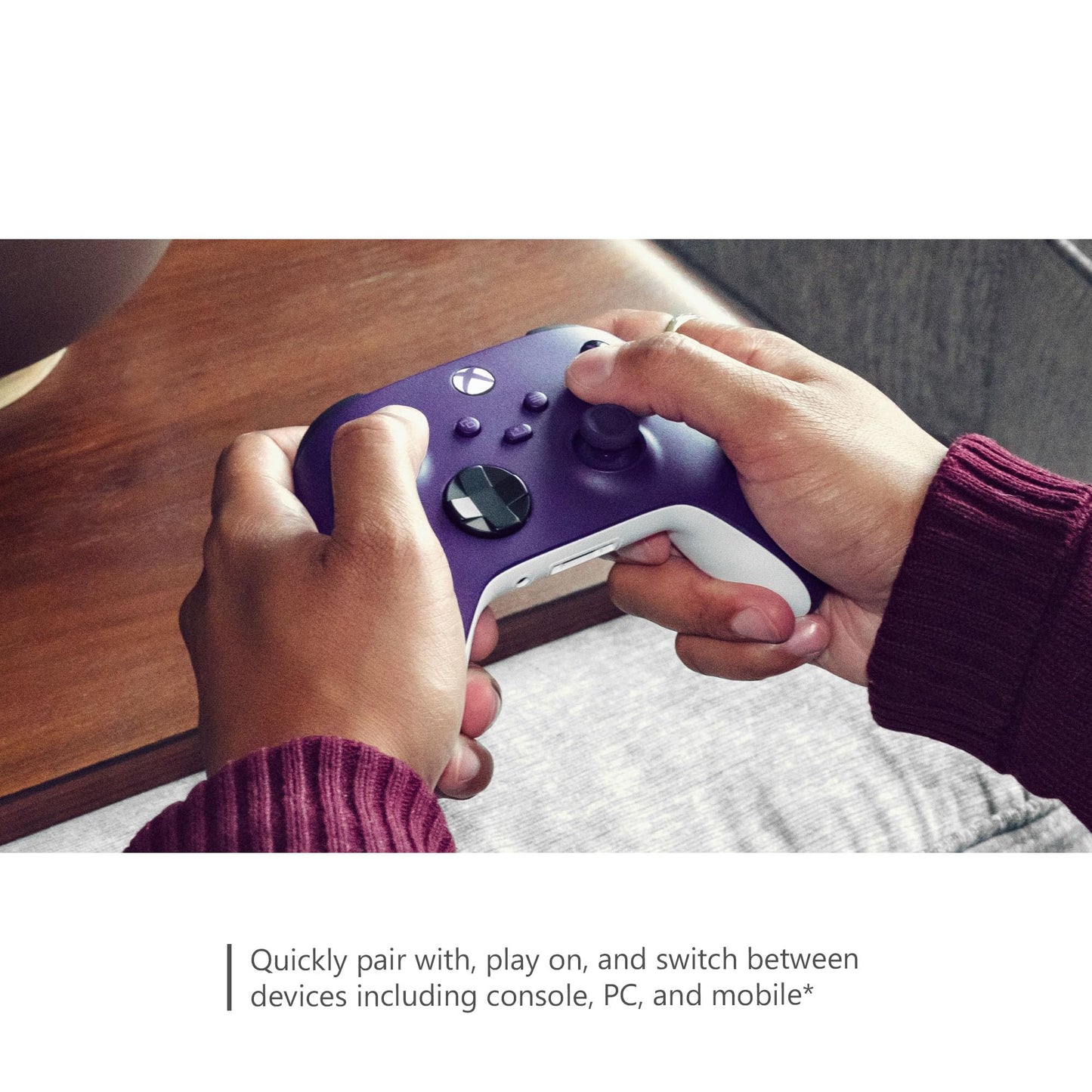 Xbox Core Wireless Gaming Controller – Astral Purple – Xbox Series X|S, Xbox One, Windows PC, Android, and iOS